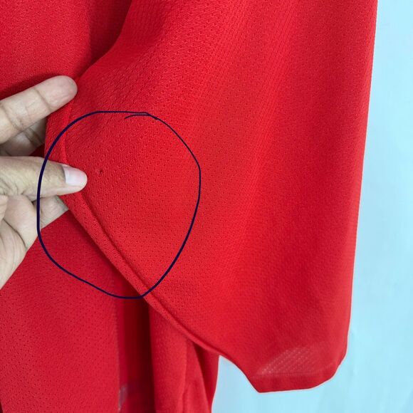 Vintage CCM Air-Knit Red BLANK Hockey Jersey Mens XL Canada Made - Picture 10 of 16